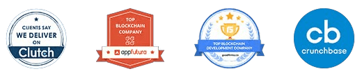 Trust Badges - Clutch, Appfutura, Goodfirms, Crunchbase